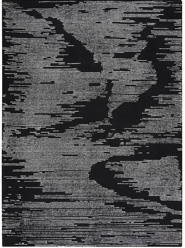 Ma30 Star SMR02 Black/Ivory 4' x 6' Rug