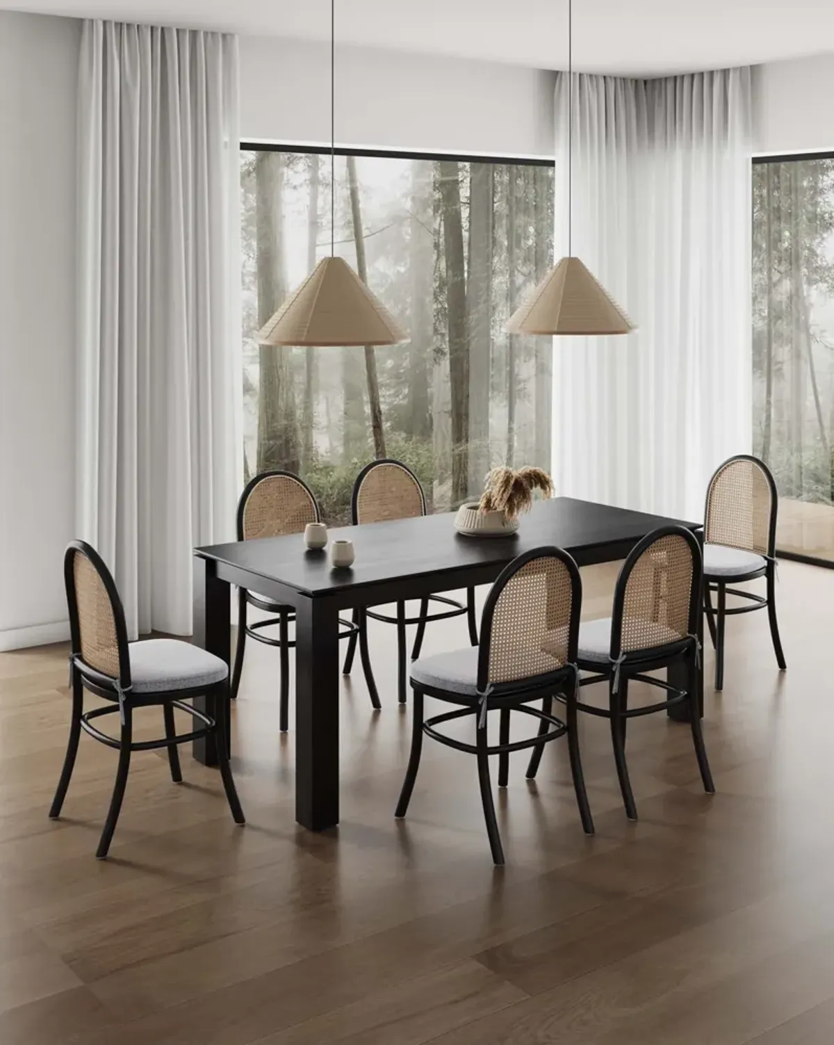 Rockaway Black 7-Piece Dining Set