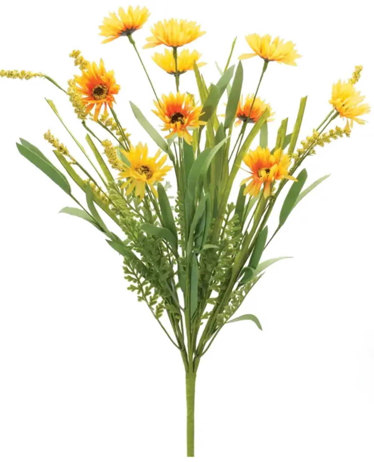 Mixed Daisy Artificial Flower Bush for Bright Home Décor and Floral Arrangements (Set of 6)