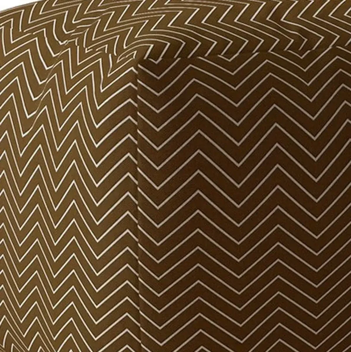 Hivvago 17" Brown Chevron Pouf Ottoman