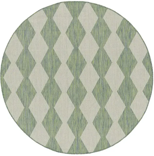 Positano POS04 Blue/Green 6' x Round Rug