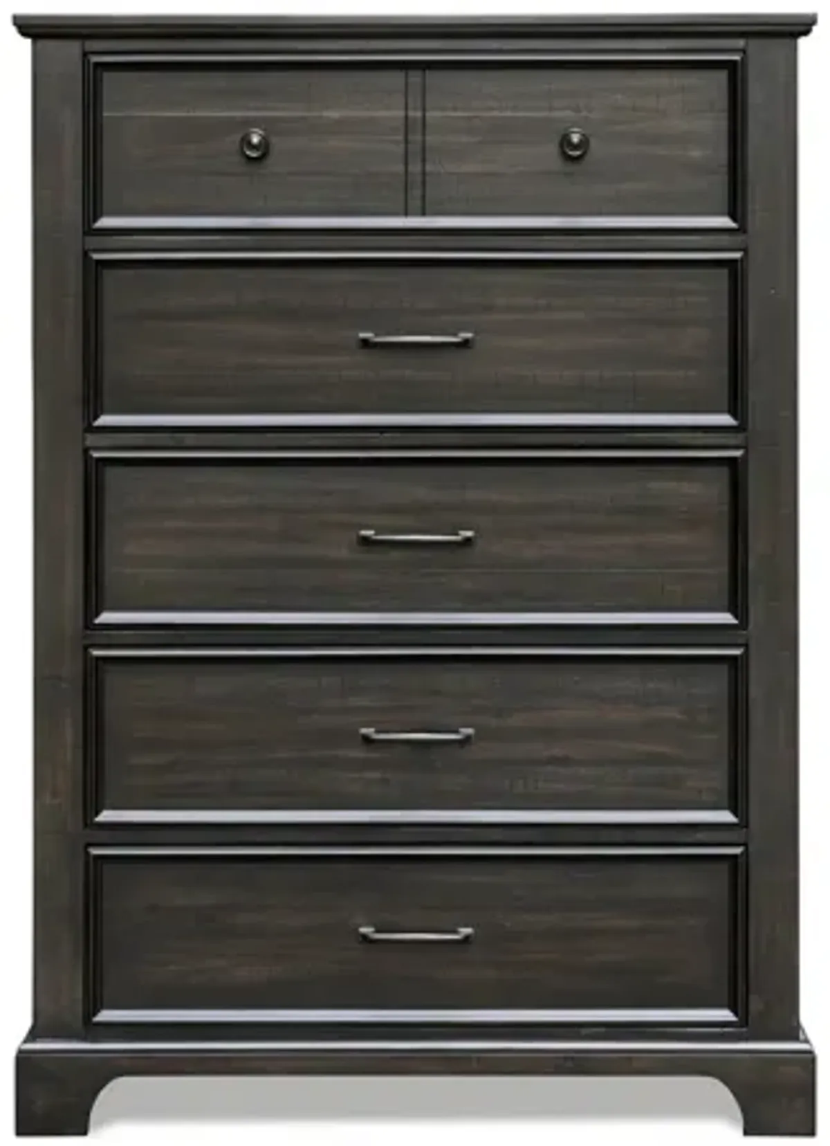 Benjara Brown Annu 56 Inch Tall Dresser, 6 Drawers, Felt and Cedar Lining, Walnut