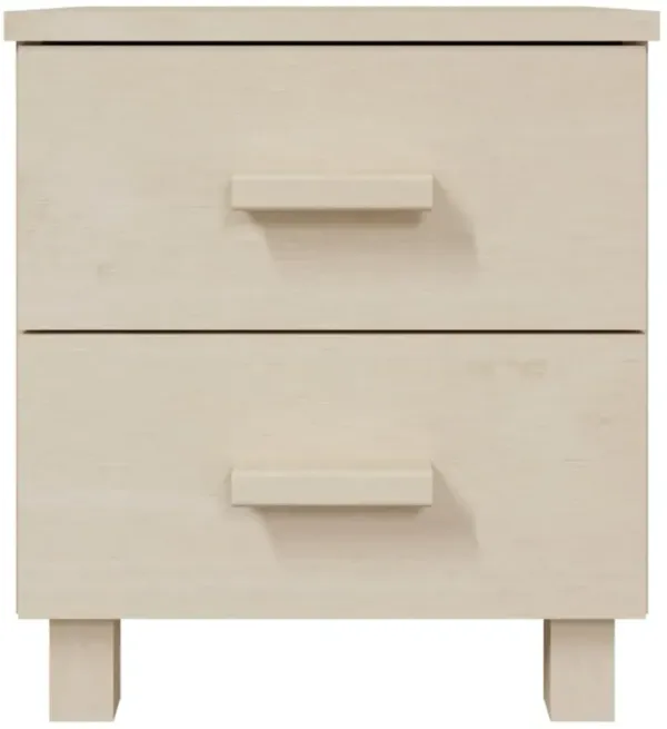 vidaXL Bedside Cabinet Honey Brown 15.7"x13.8"x17.5" Solid Pinewood