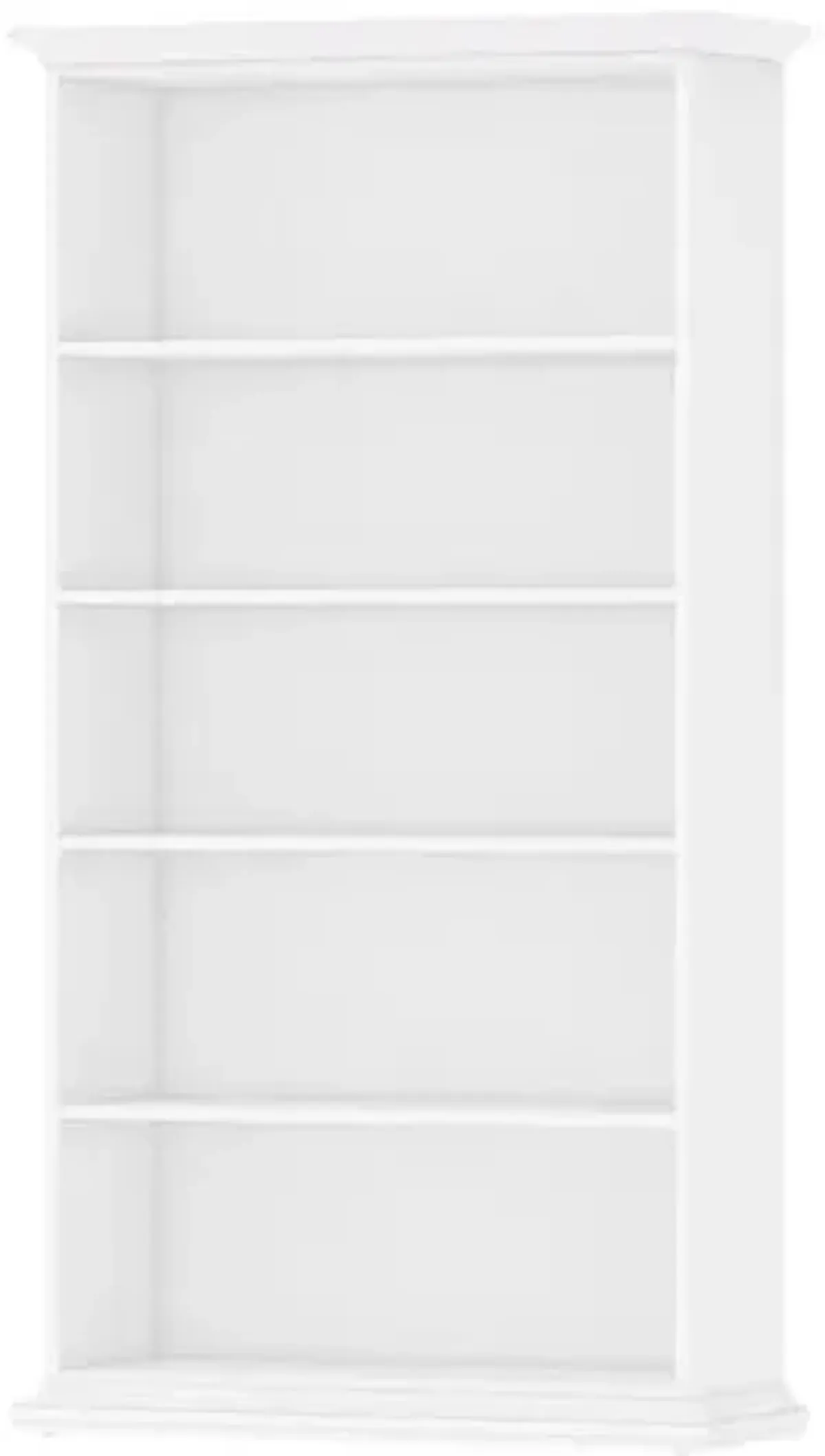 Tvilum Tall Wide 5 Shelf Bookcase, White