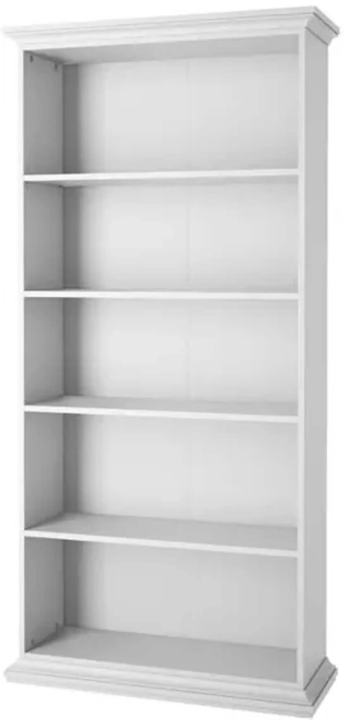 Tvilum Tall Wide 5 Shelf Bookcase, White