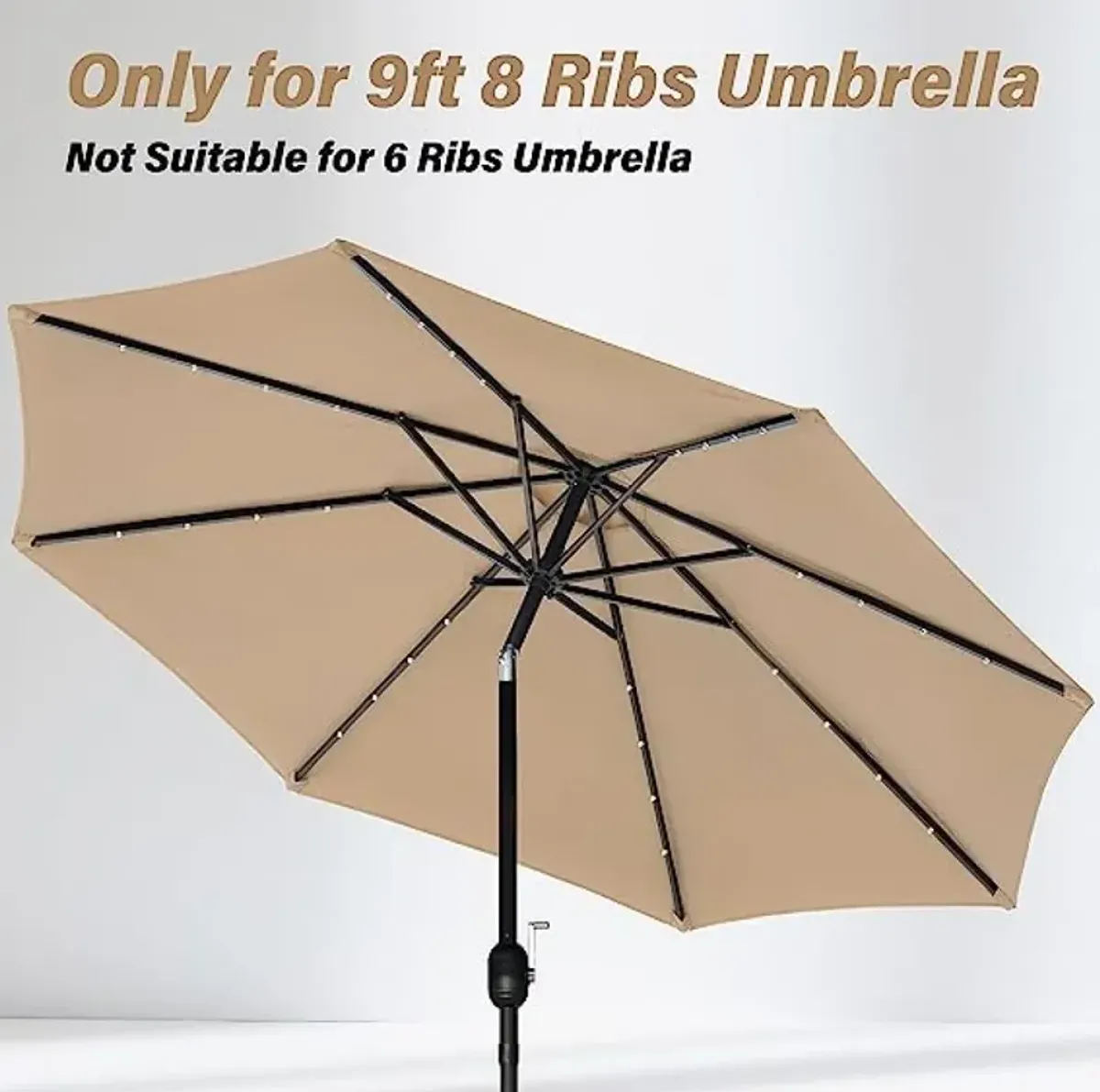 9' Patio Umbrella Replacement Canopy Outdoor Table Market Yard Umbrella Replacement Top Cover