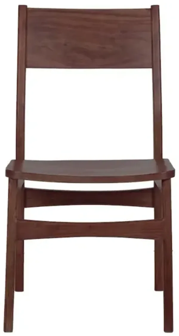Porter Designs Portola Solid Acacia Wood Dining Chair, Brown (Set of 2)