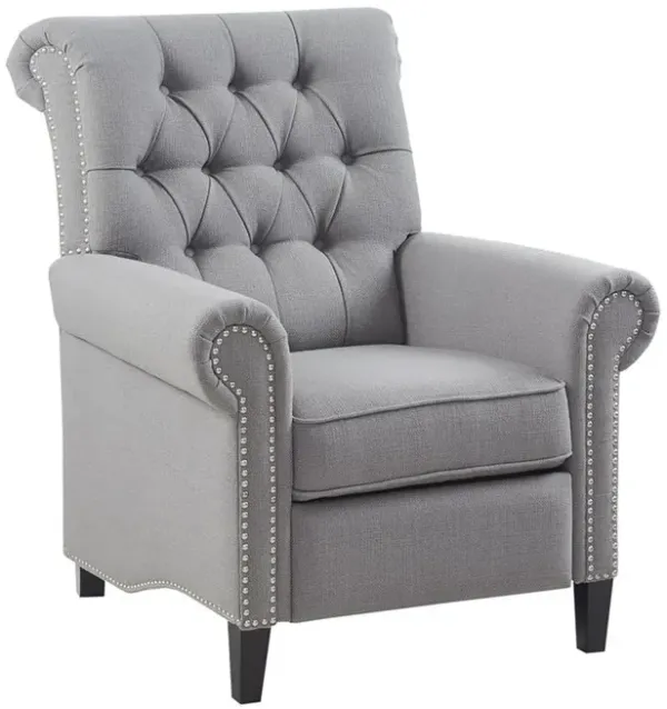 Belen Kox Button-Tufted Grey Push Back Recliner, Belen Kox