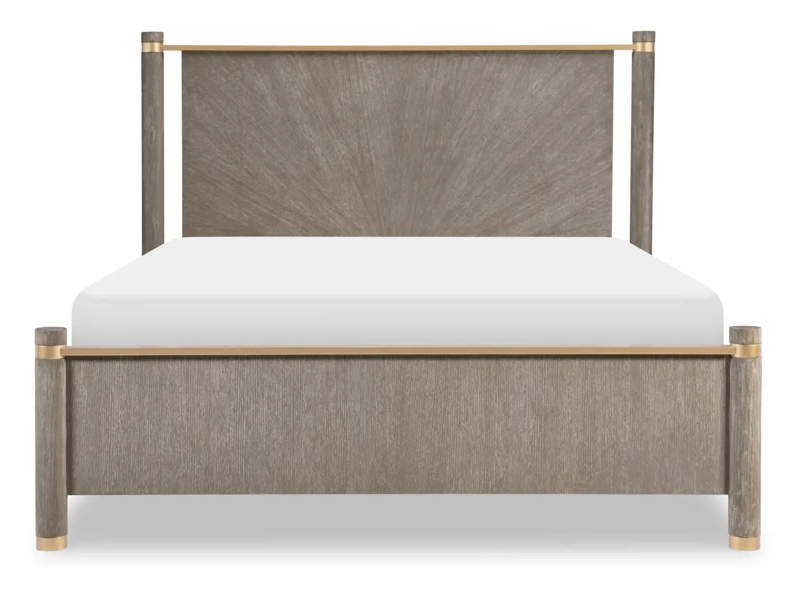 Miramar Queen Panel Bed w/ Wood Posts