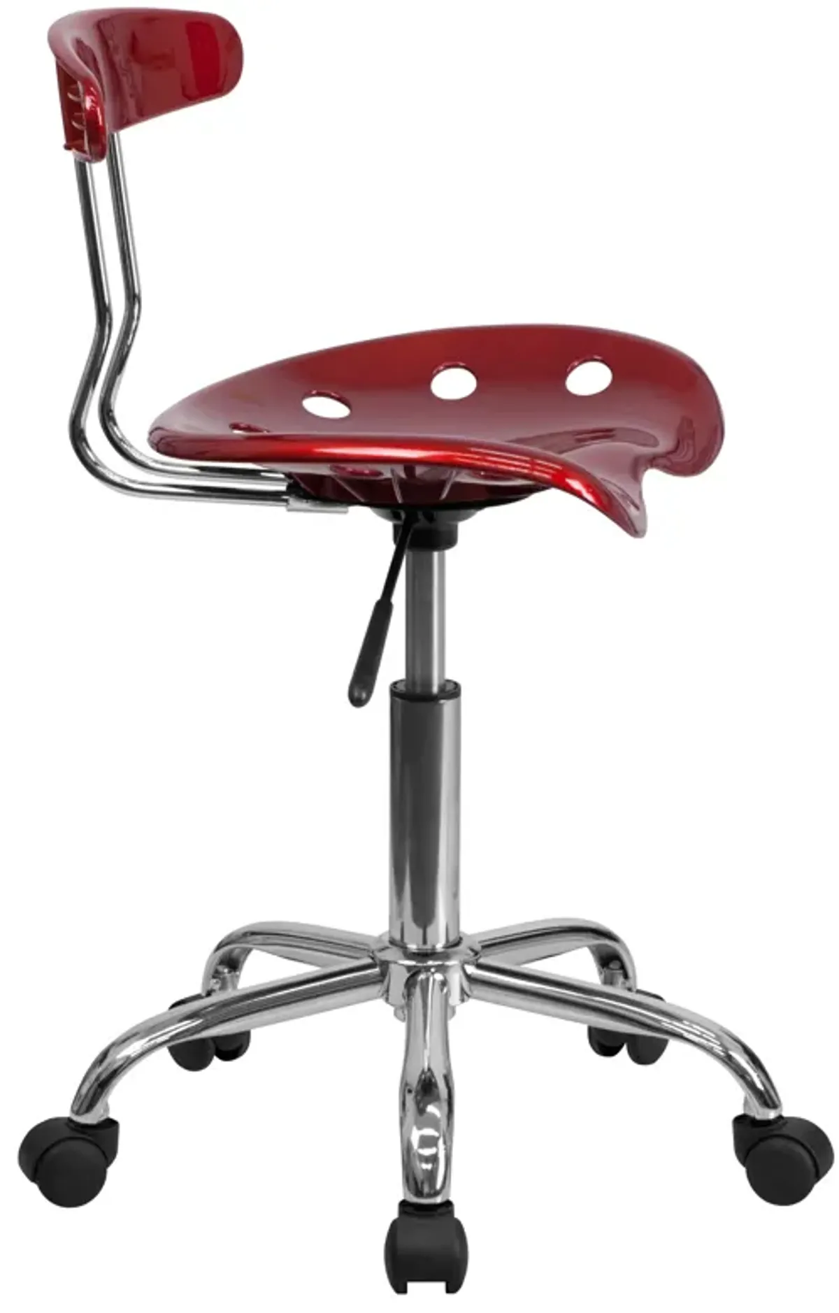 Elliott Vibrant Bright Blue and Chrome Swivel Task Office Chair with Tractor Seat