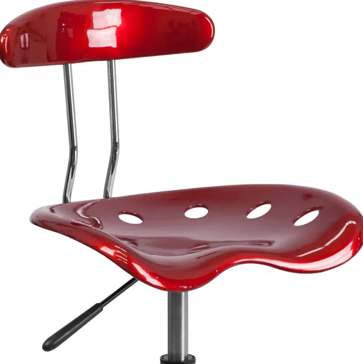 Elliott Vibrant Bright Blue and Chrome Swivel Task Office Chair with Tractor Seat