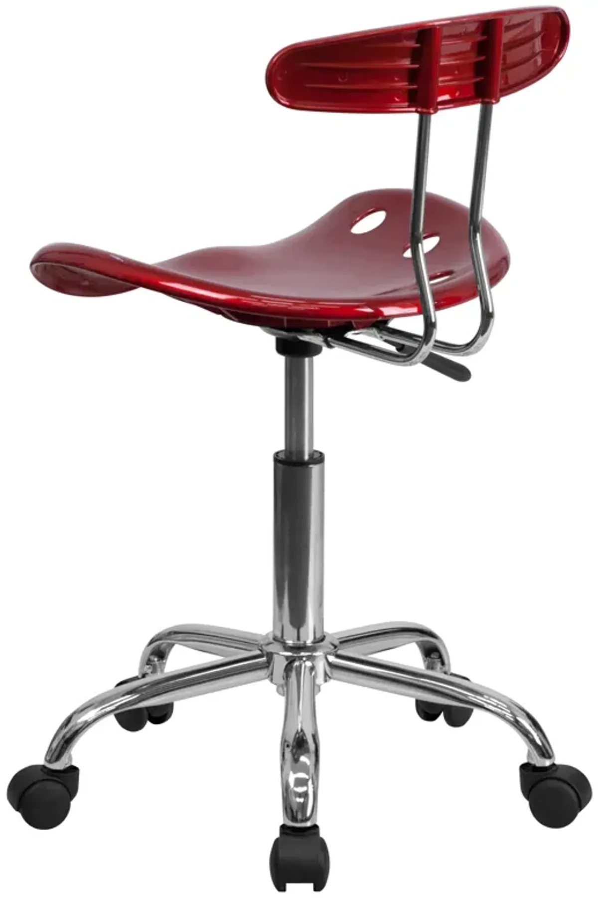 Elliott Vibrant Bright Blue and Chrome Swivel Task Office Chair with Tractor Seat