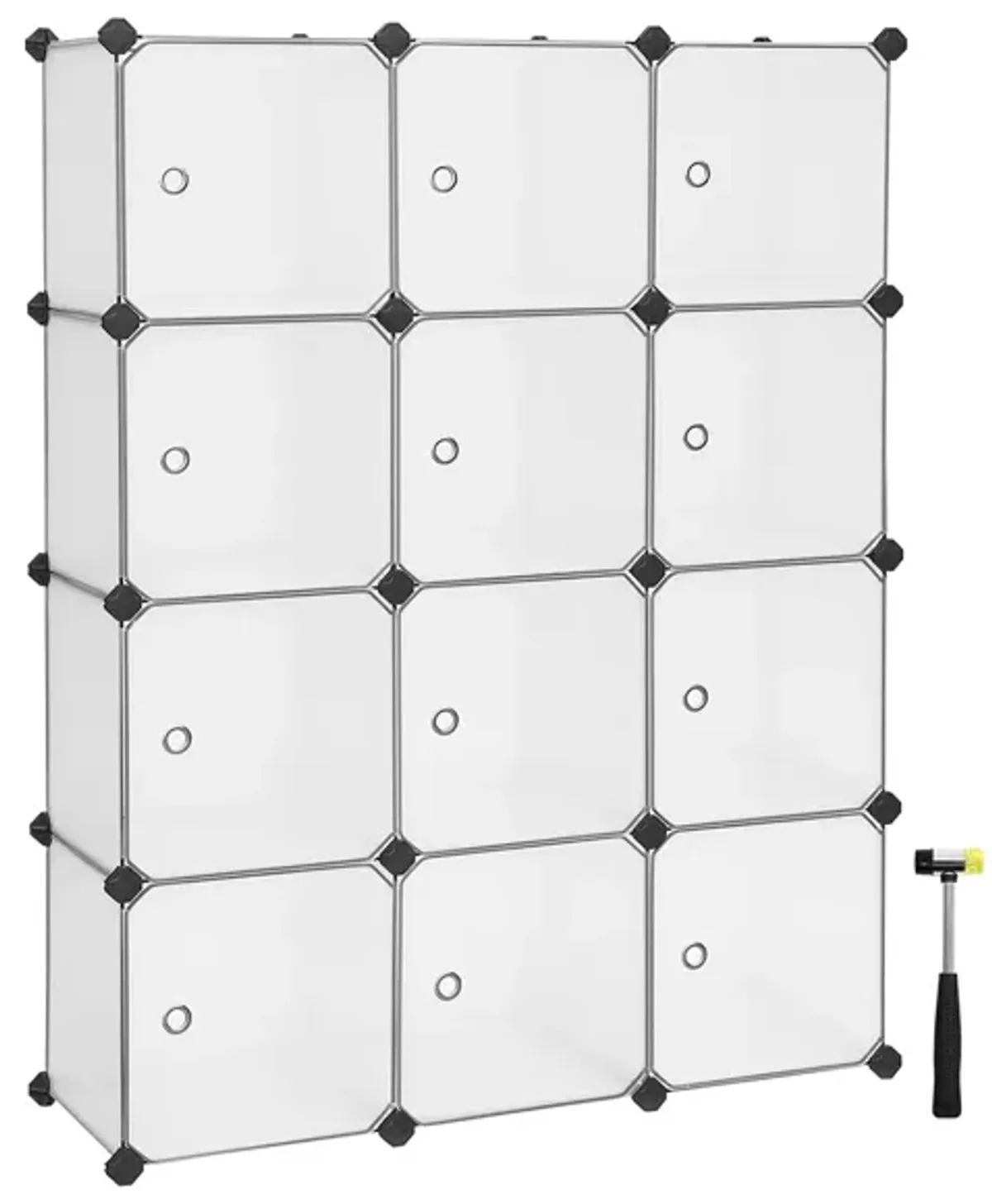 Cube Storage with Door, Set of 12 Plastic Cube