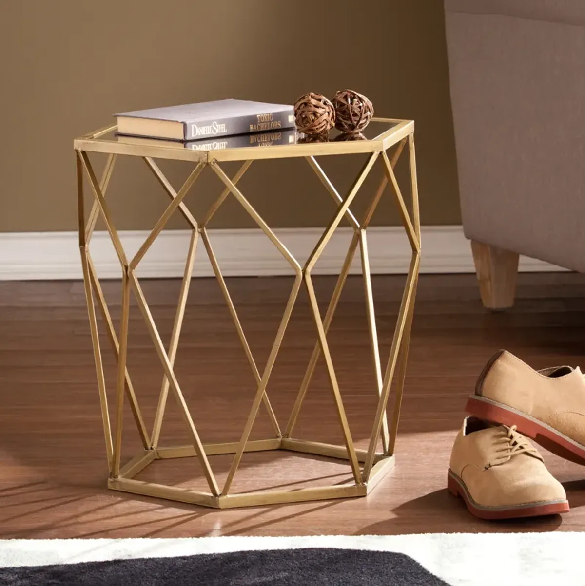 Berkeley Geometric Gold Table