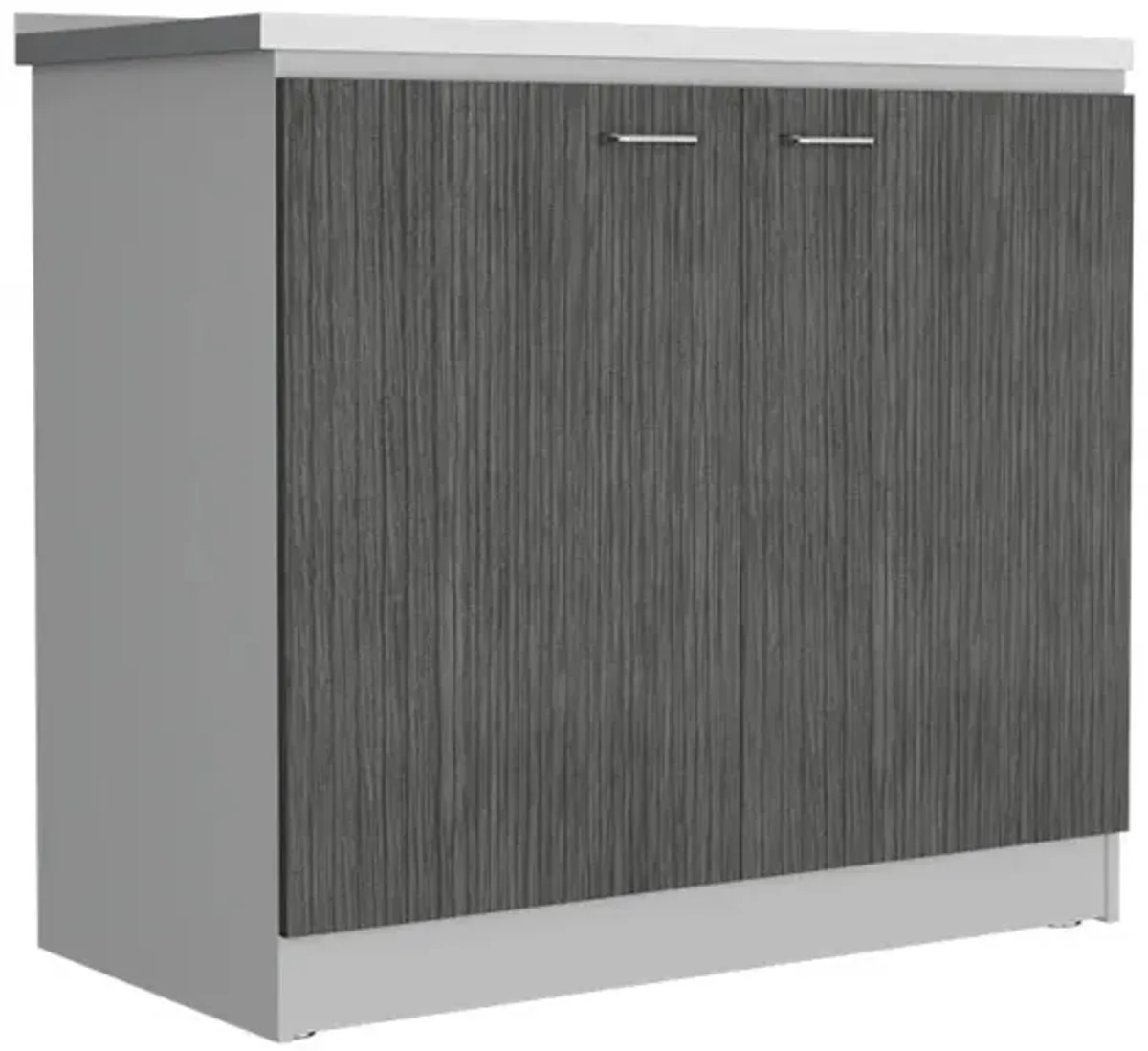 DEPOT E-SHOP Salento Freestanding Sink, Double Door Cabinet, Two Shelves