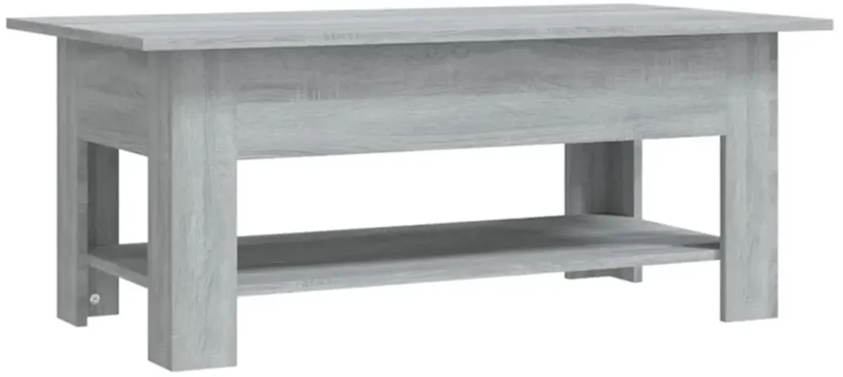 vidaXL Coffee Table Gray Sonoma 40.2"x21.7"x21.7" Chipboard