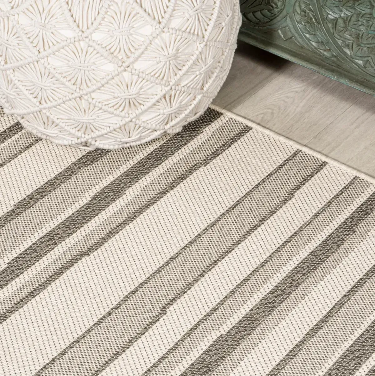 Castara Wavy Stripe Modern Indoor/Outdoor Area Rug