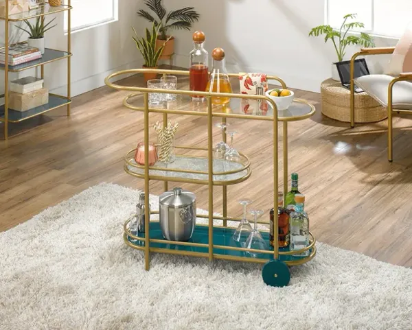 Coral Cape Bar Cart