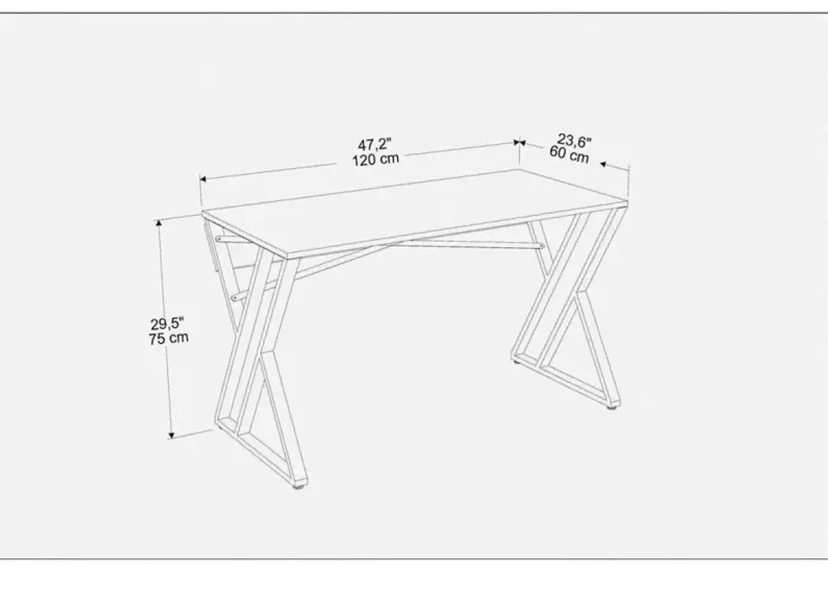 Decorotika Gyza Computer Desk - Ephesus White