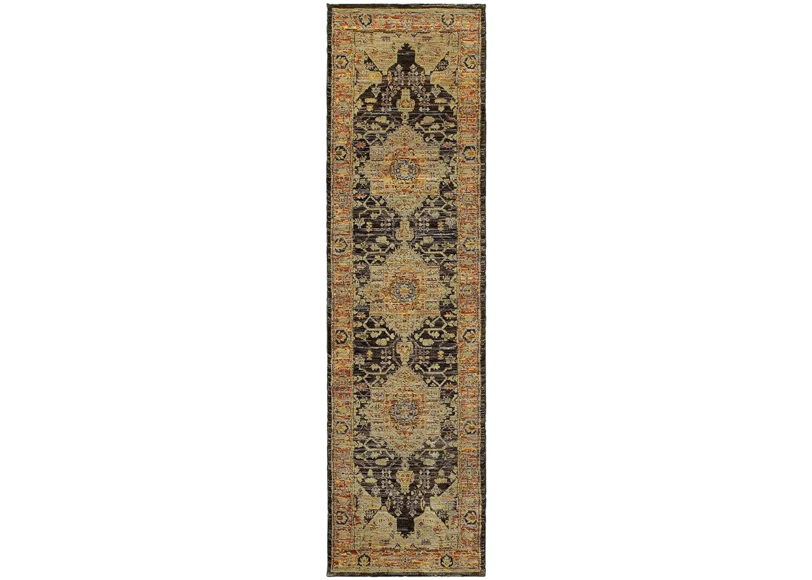 Andorra 2'6" x 12' Gold Rug