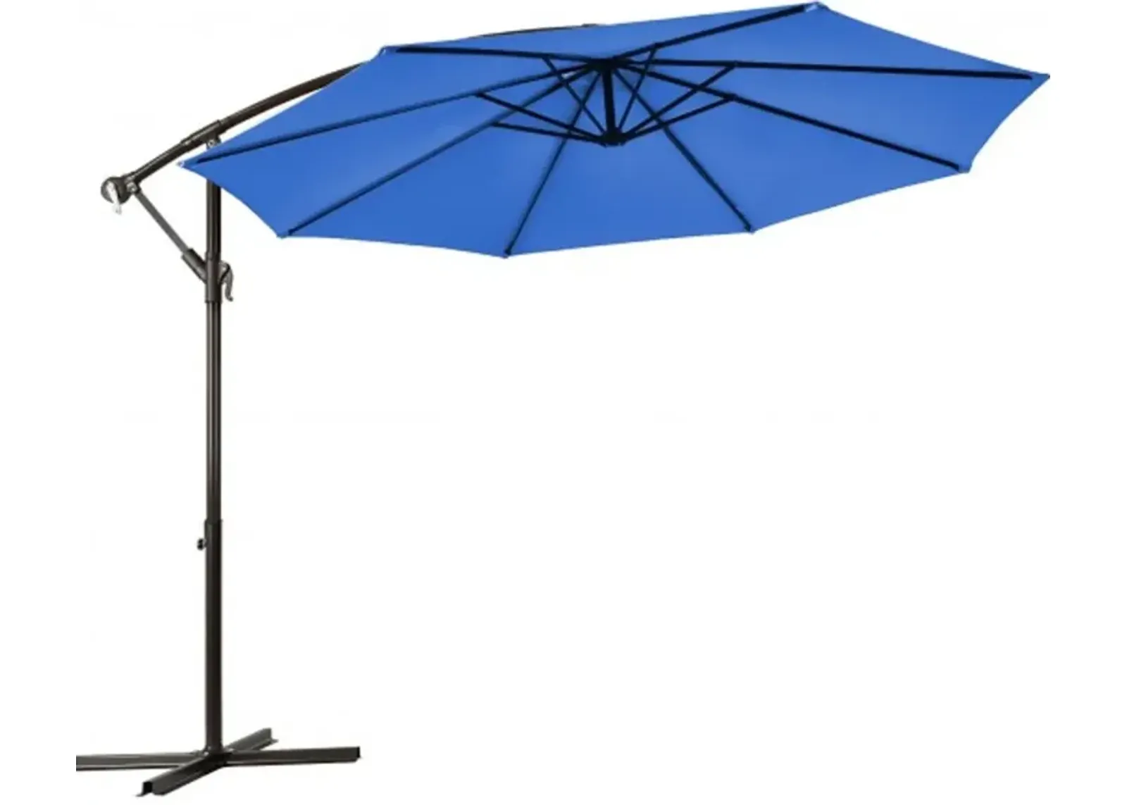 10 Feet Patio Offset Hanging Umbrella with Easy Tilt Adjustment