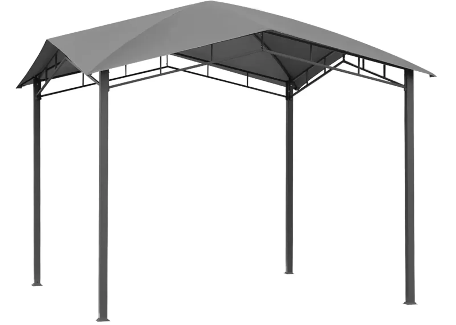 Grey Geometric Canopy: 10'x10' Soft Top Patio Gazebo with Unique Design