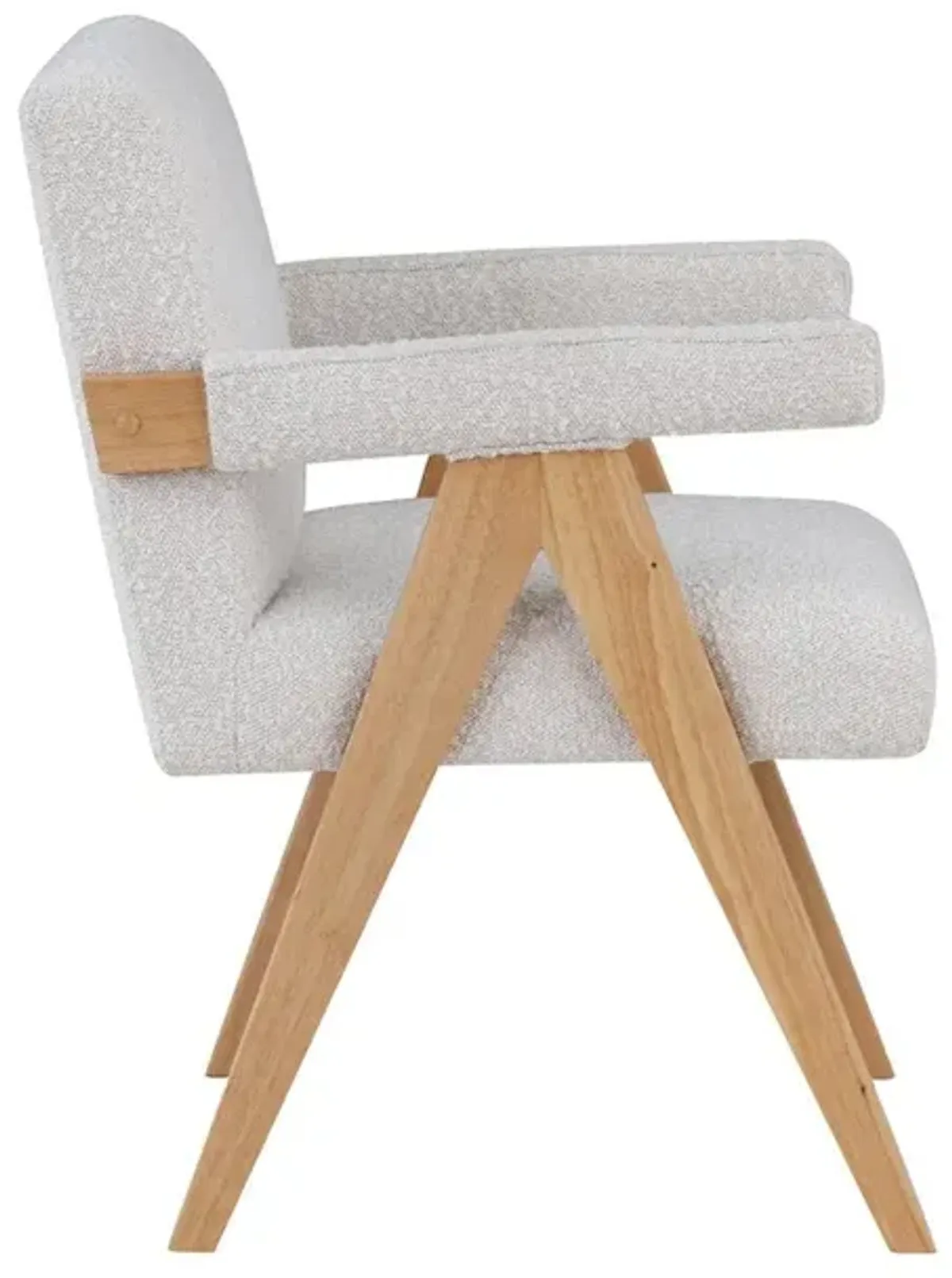 Meridian Furniture Woodloch Cream Boucle Fabric Accent Chair
