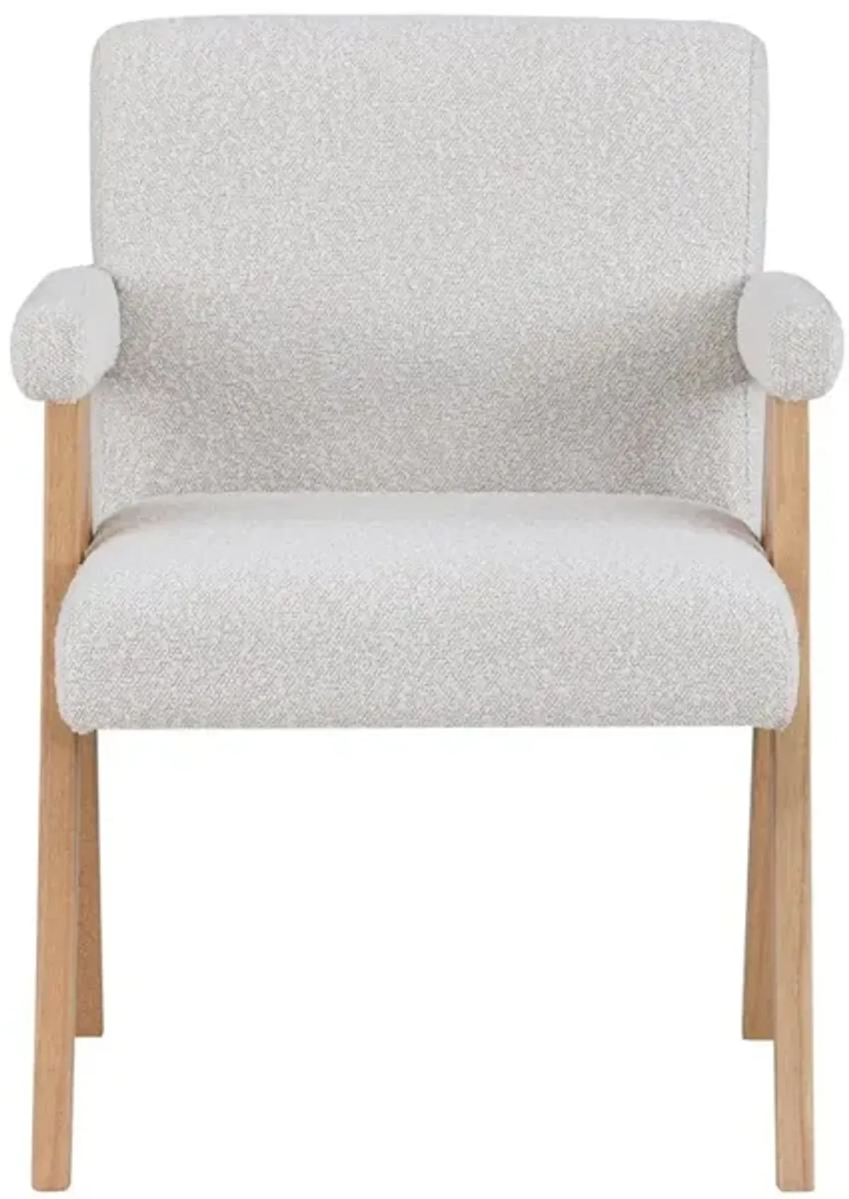 Meridian Furniture Woodloch Cream Boucle Fabric Accent Chair