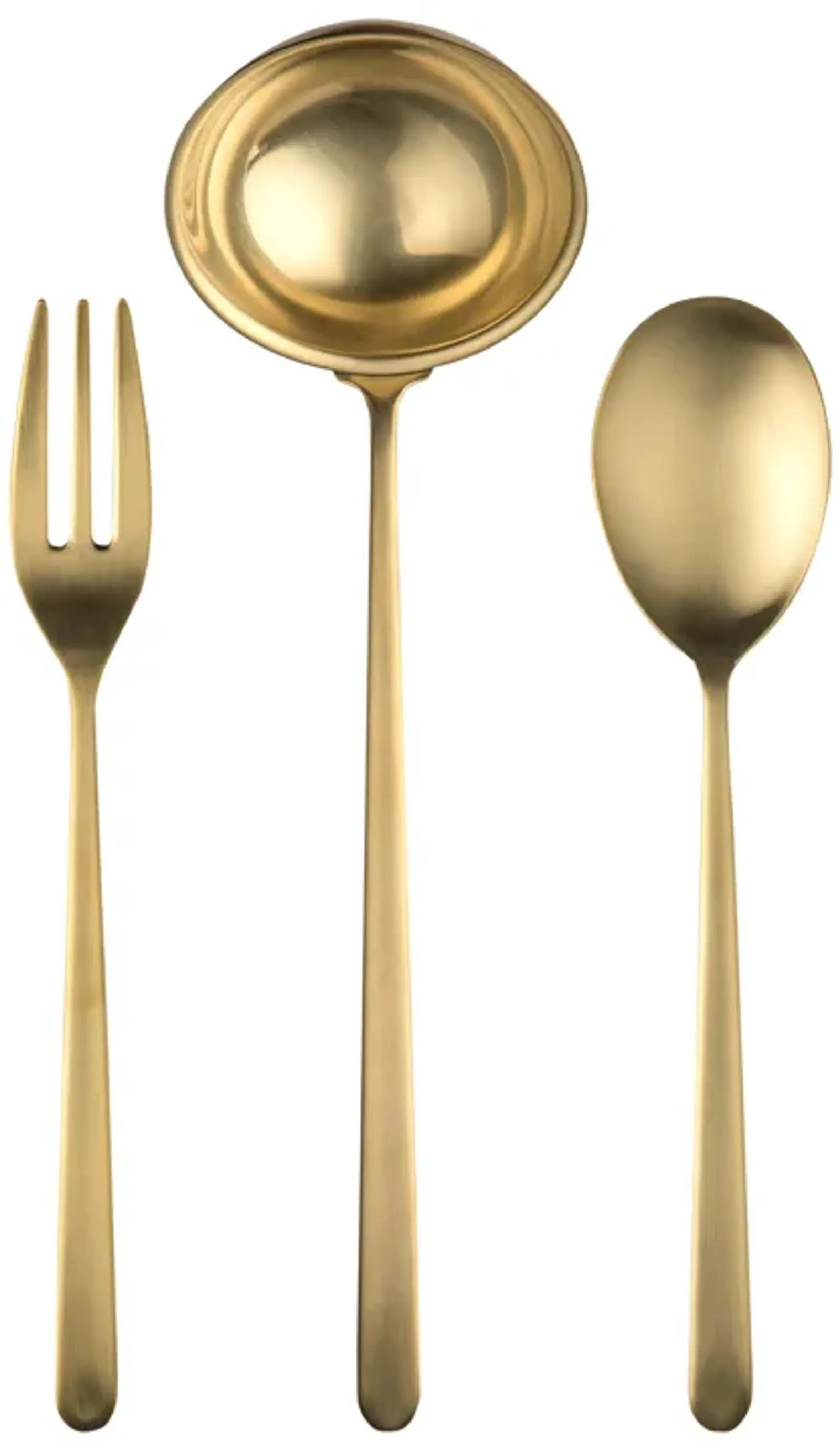 Linea 3 Piece Ice Gold Serving Set