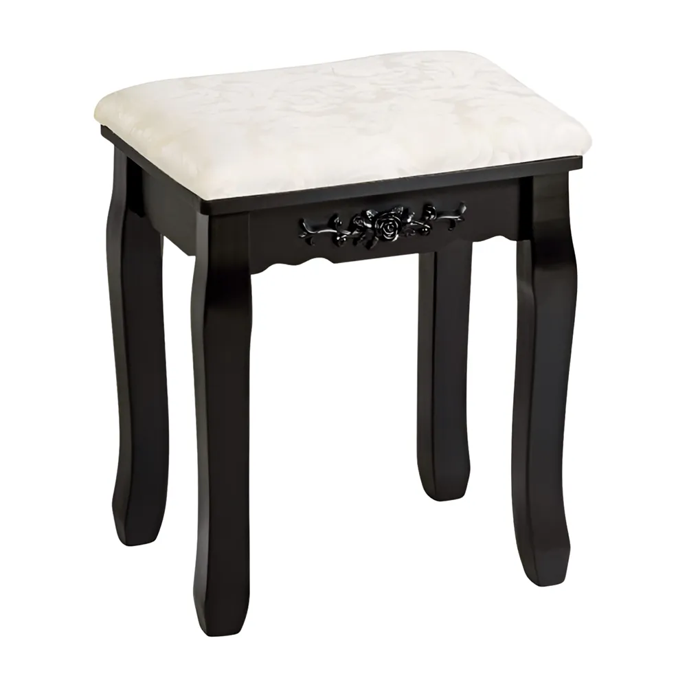 Vanity Stool Makeup Bench Dressing Stool-Black