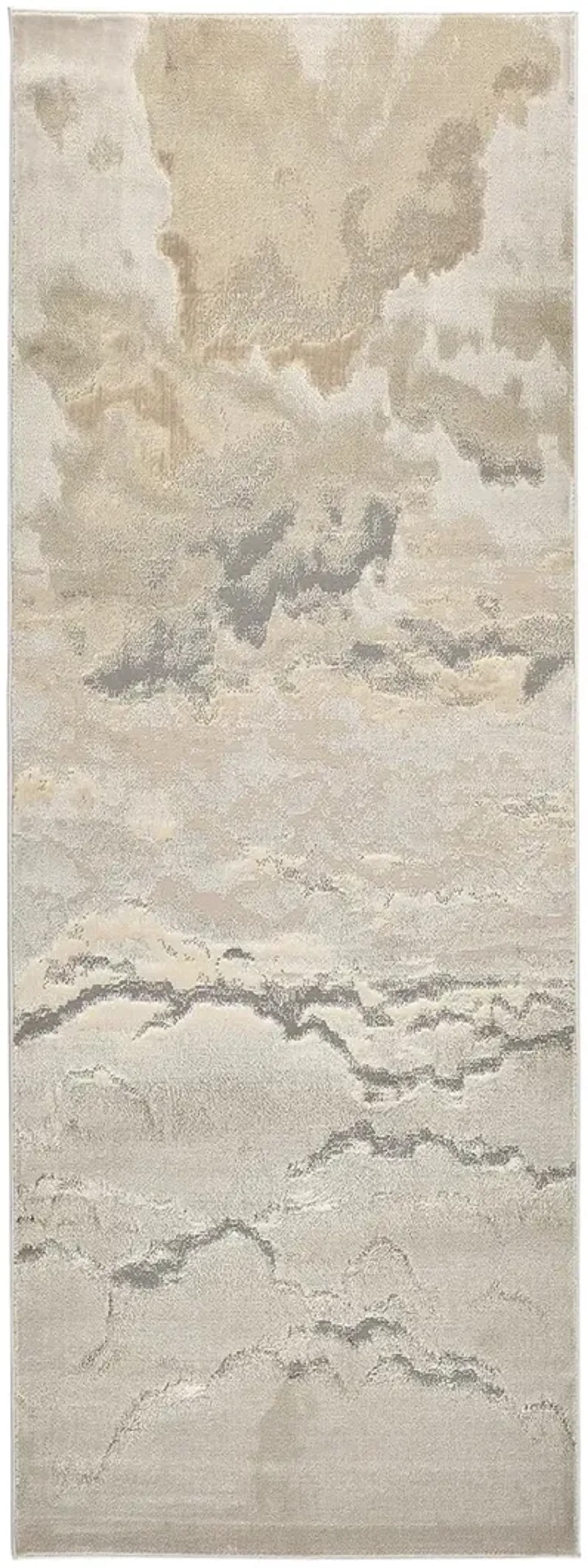 Aura 3727F Ivory/Tan/Gray 2'10" x 7'10" Rug