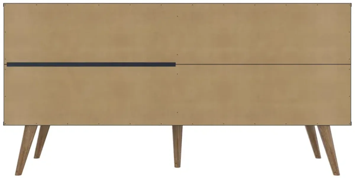 Amber Blue and Brown TV Stand