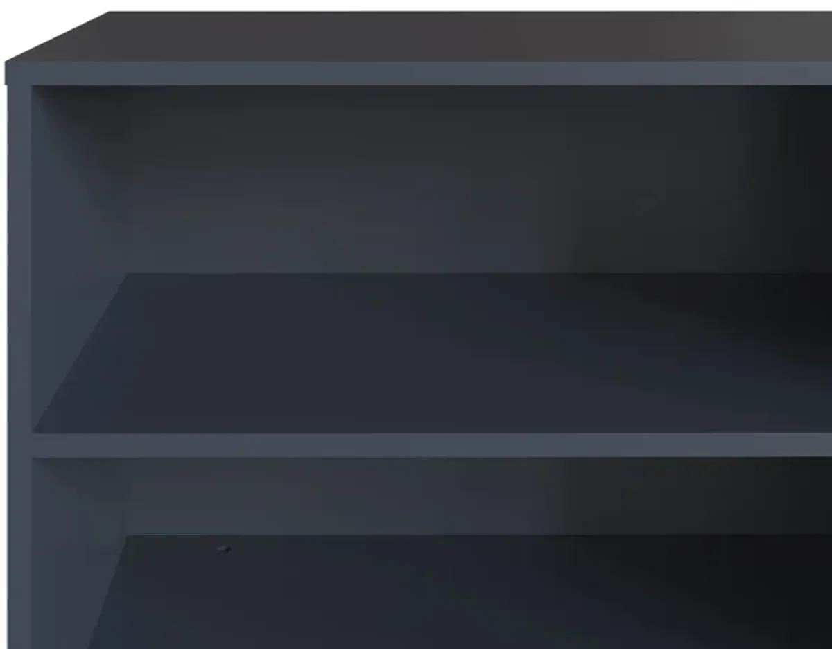 Amber Blue and Brown TV Stand