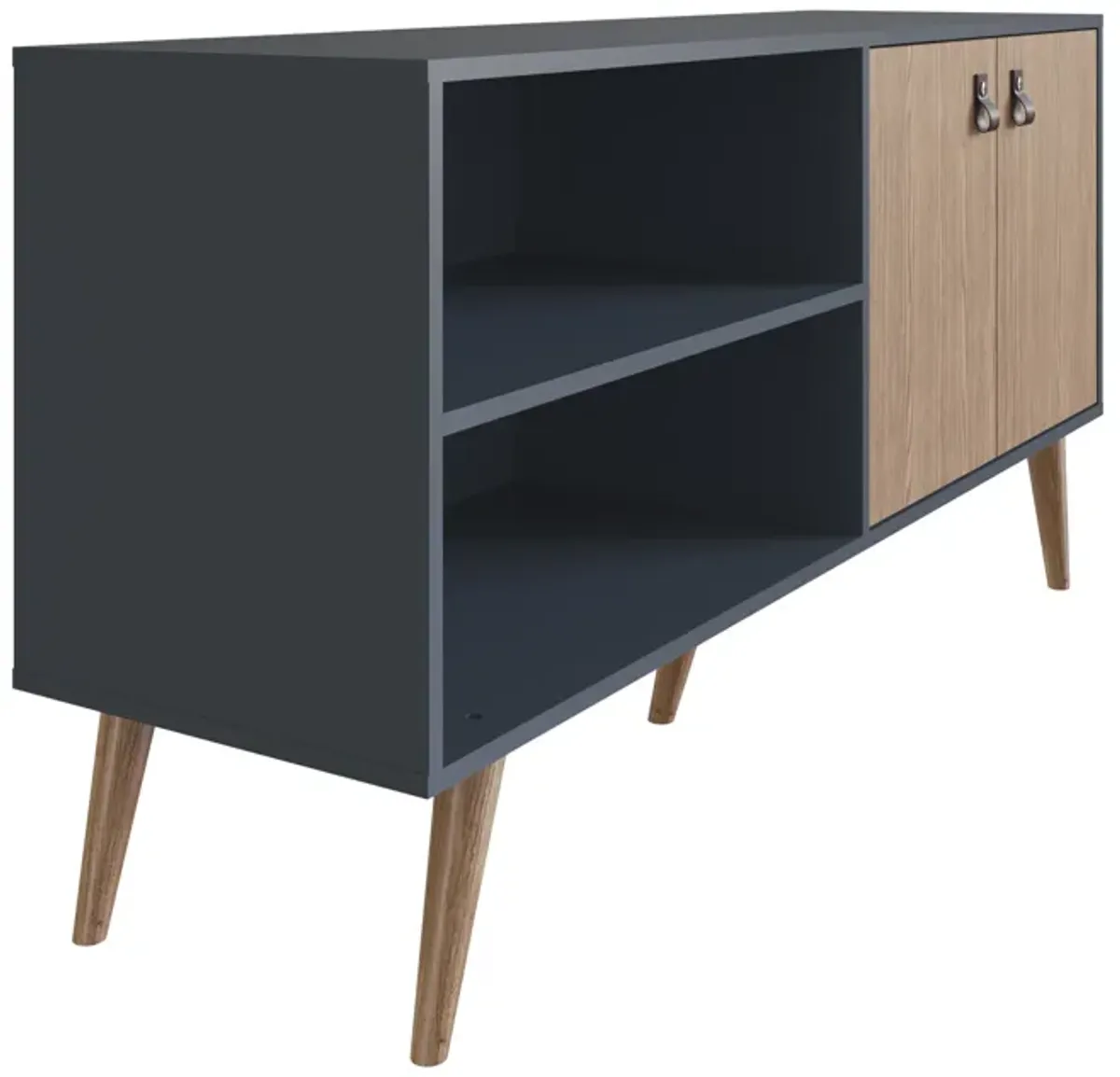 Amber Blue and Brown TV Stand