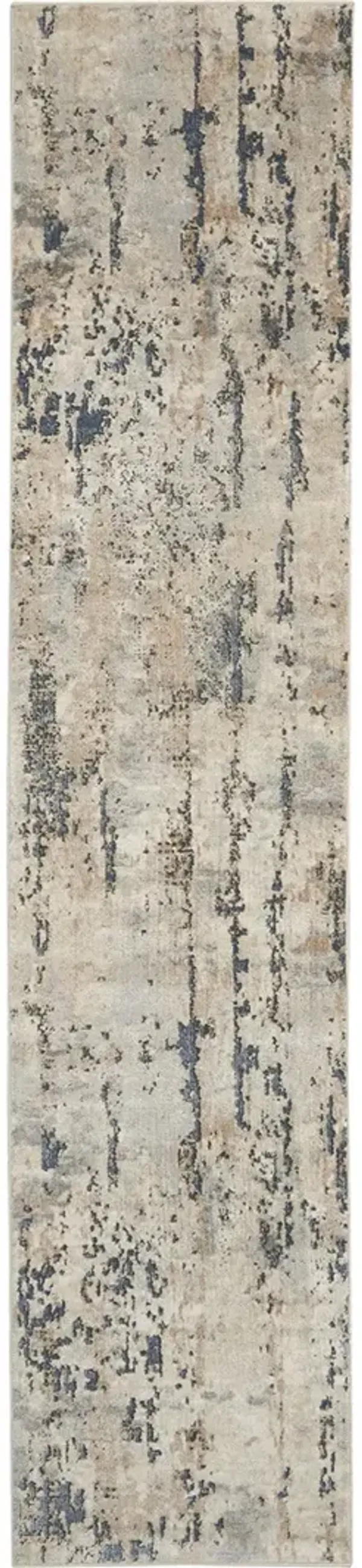 Quarry QUA01 Beige/Gray 2'2" x 12' Rug