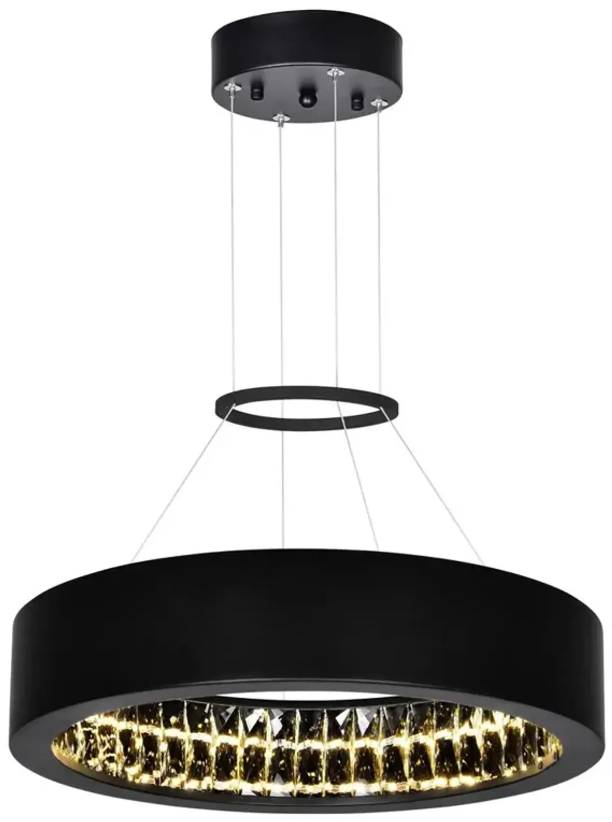 CWI Lighting Rosalina LED Chandelier With Matte Black Finish