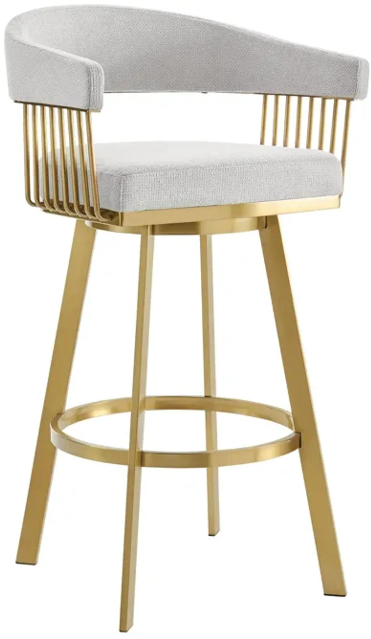 Chelsea Swivel Upholstered Counter or Bar Stool with Metal Base
