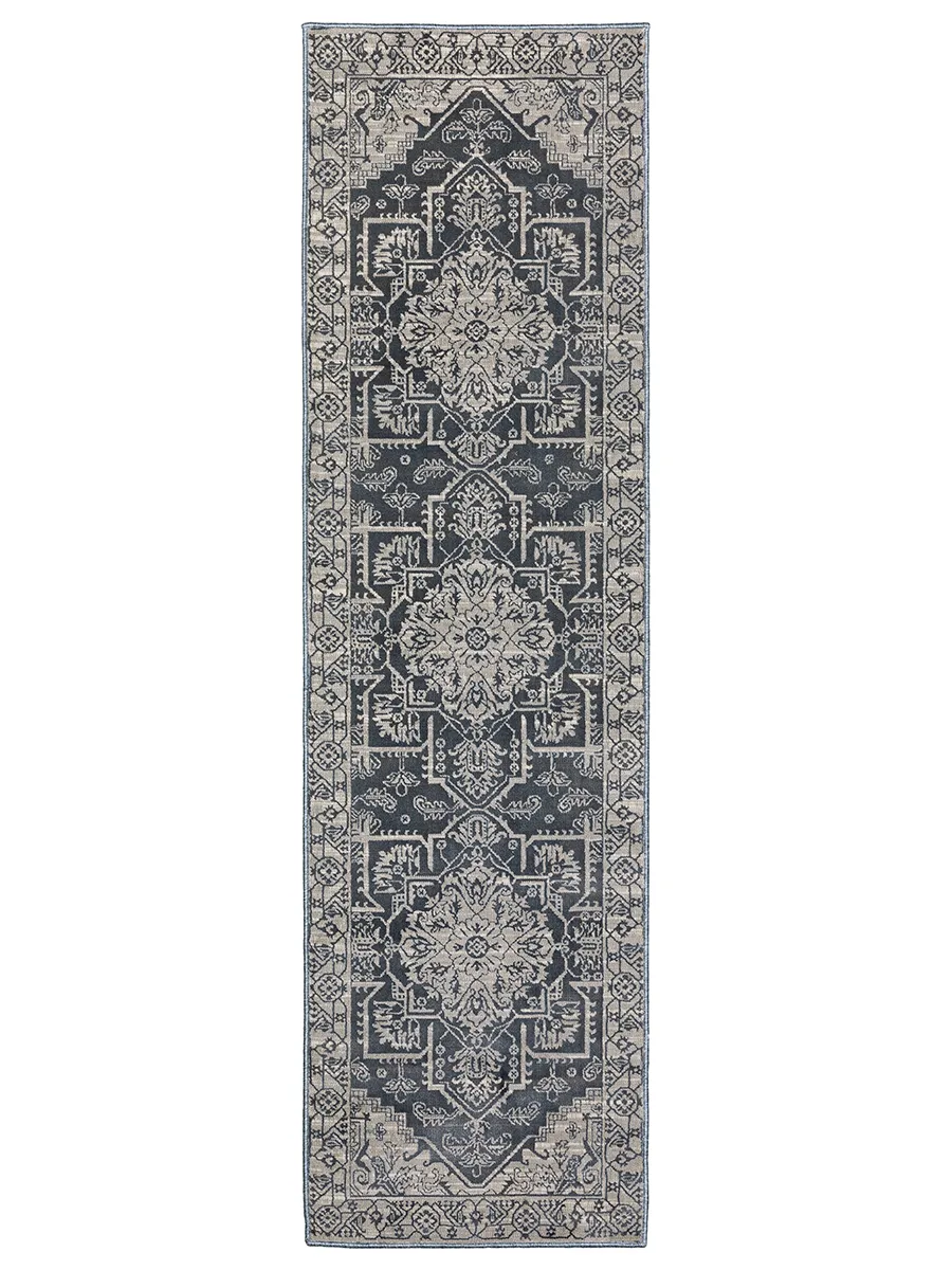 Intrigue 2'3" x 7'6" Blue Rug