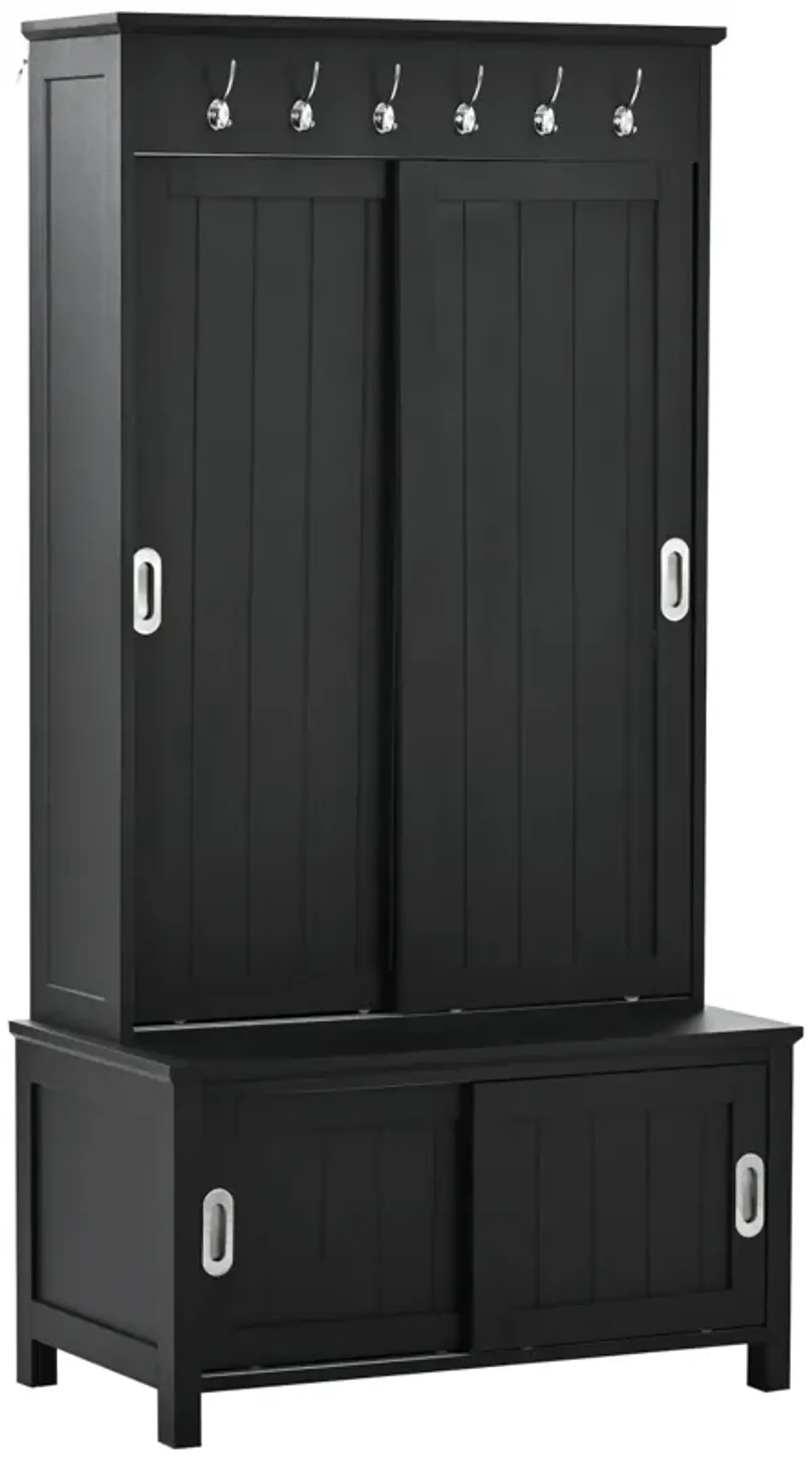 Hall Tree Shoe Cabinet with Coat Storage