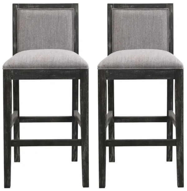 Merax Rubber Wood Frame Height Bar Stools Set of 2