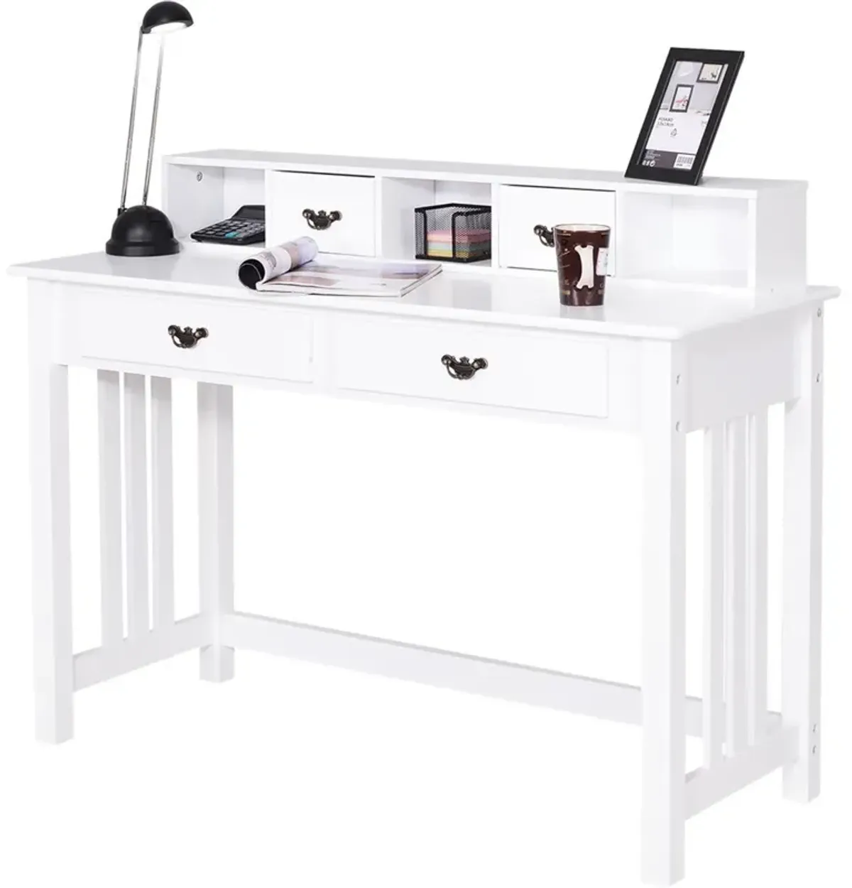 Home Office Writing Desk with 4 Drawer Computer Study Table