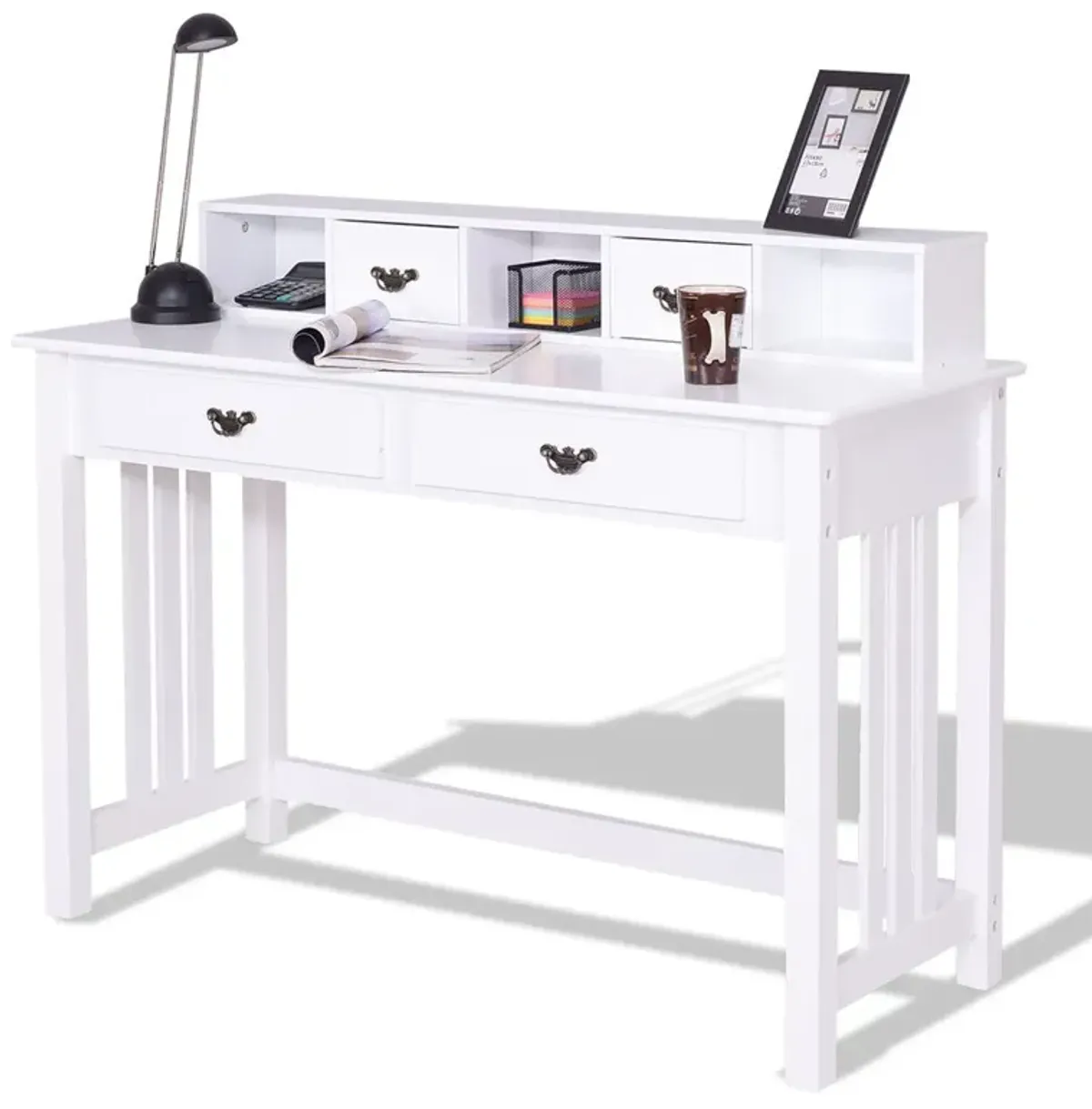 Home Office Writing Desk with 4 Drawer Computer Study Table