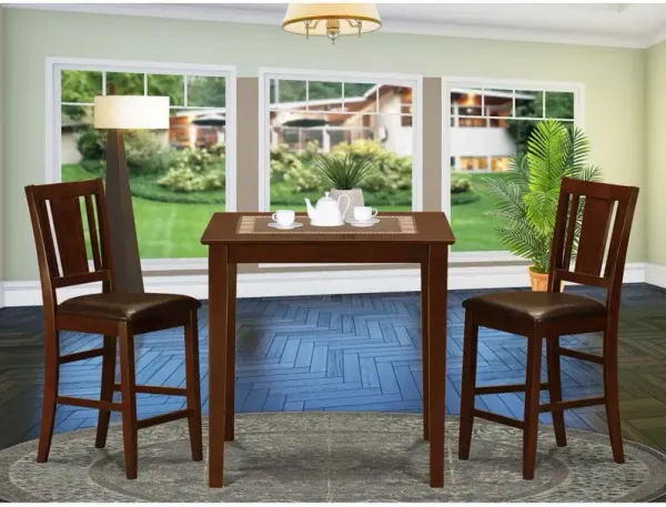 3 Pc Counter height Table-pub Table and 2 Dinette Chairs