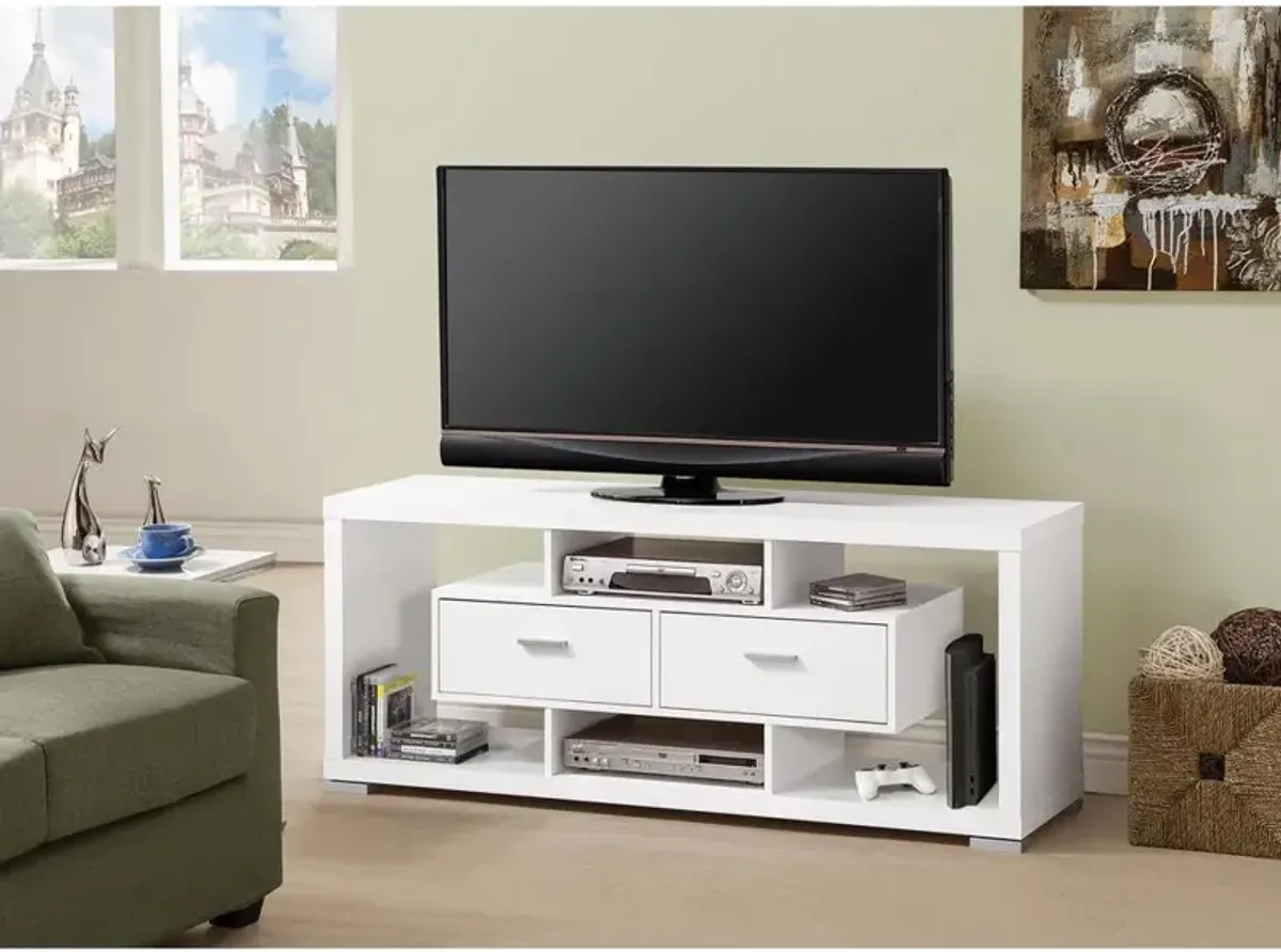 Darien 2-drawer Rectangular TV Console White