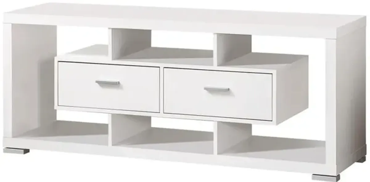 Darien 2-drawer Rectangular TV Console White