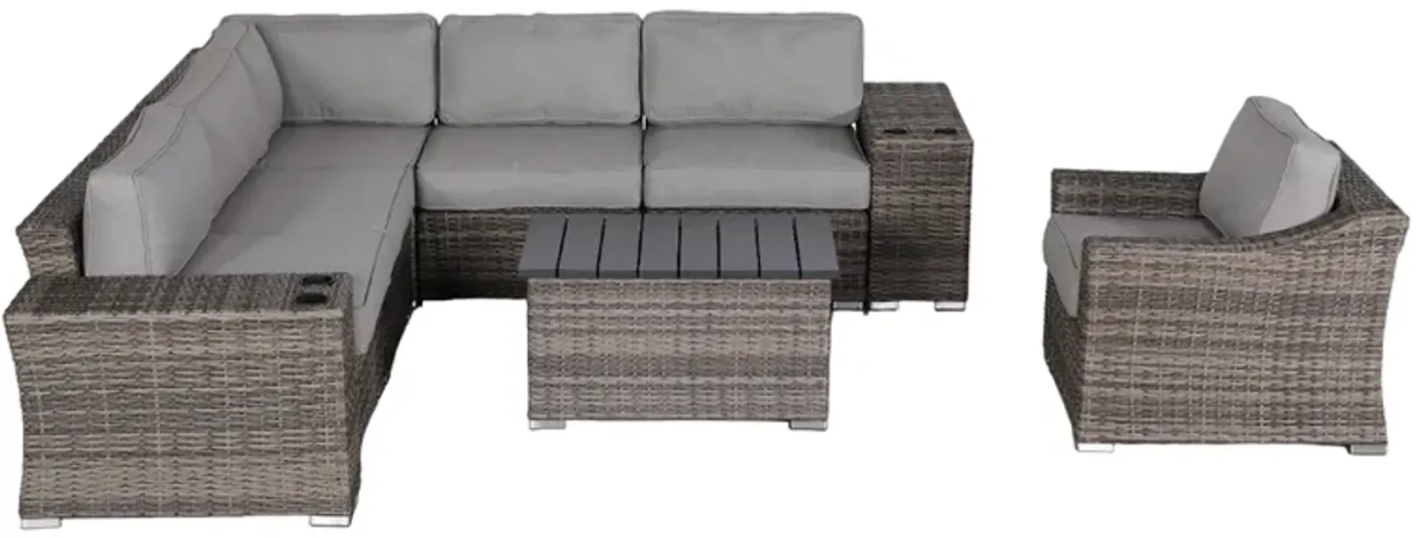 Living Source International Fully Assembled 5 - Person Seating Group with Cushions New