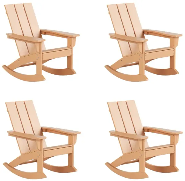 WestinTrends Modern Adirondack Outdoor Rocking Chair (Set of 4)