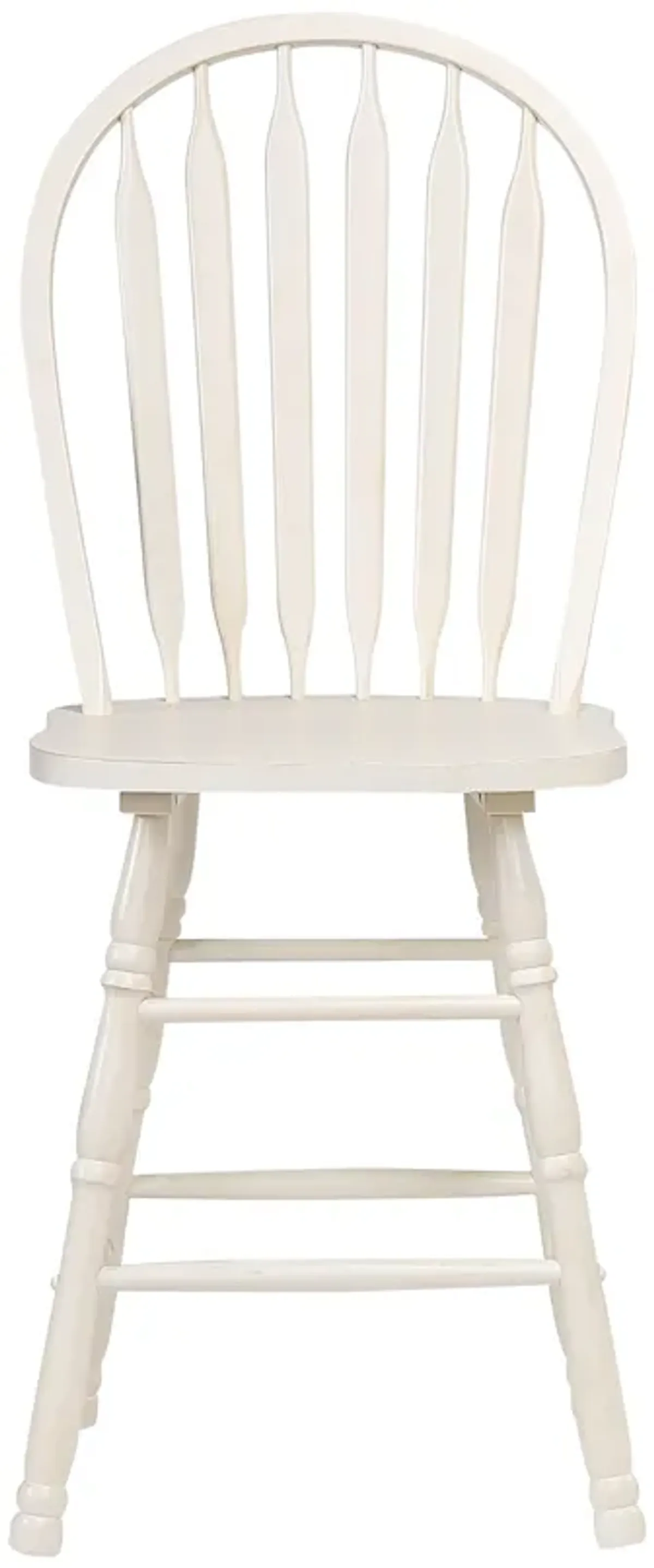 Andrews 45 in. Distressed Antique White High Back Bar Stool (Set of 2)