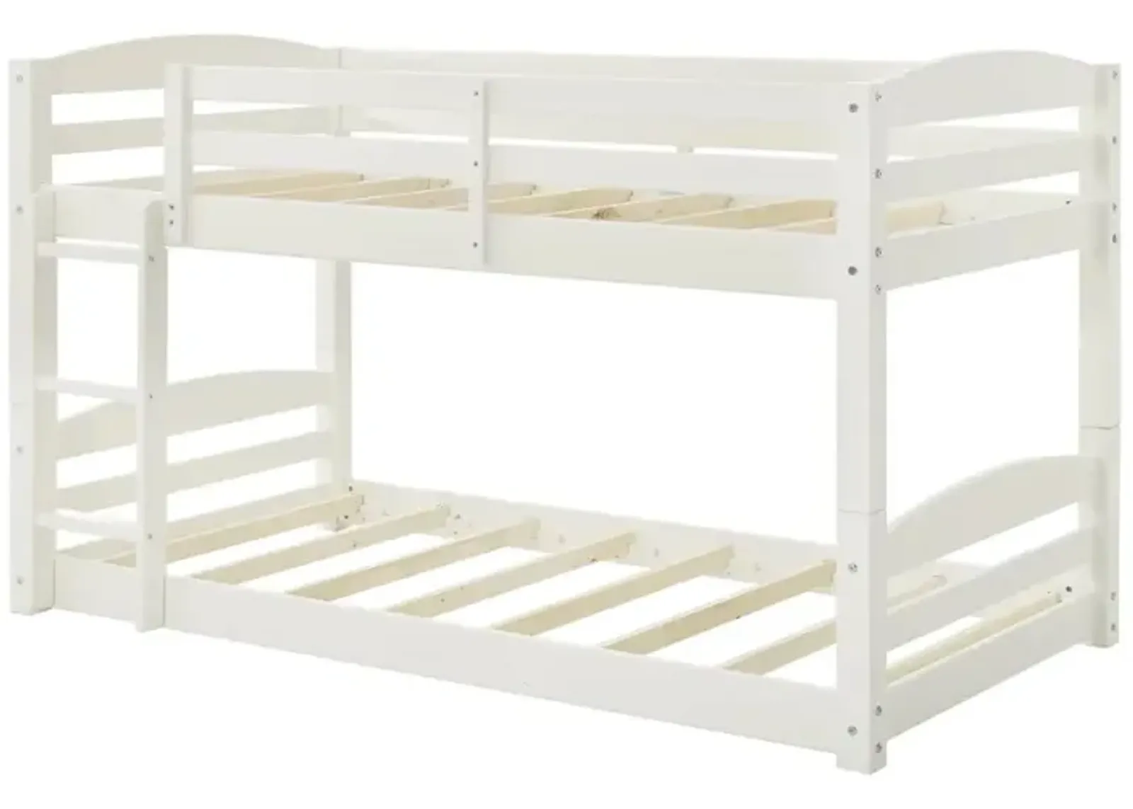 DHP Sierra Transitional Twin Bunk Beds for Kids, White