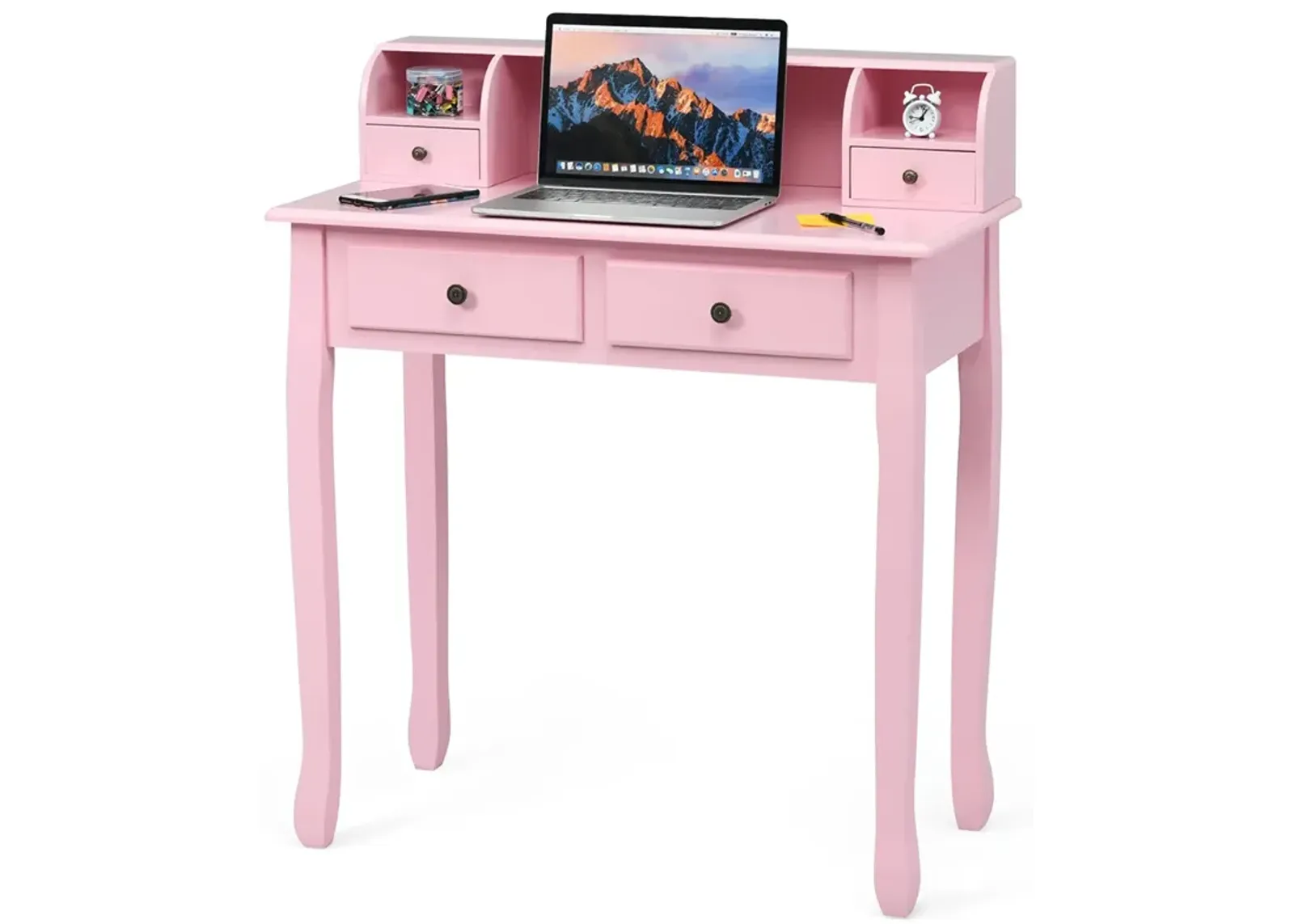 Removable Floating Organizer 2-Tier Mission Home Computer Vanity Desk